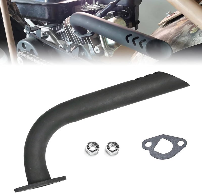 Chikia CT200U Header Exhaust Pipe Kit Straight Replacement for KT196 Coleman CT200U BT200X CT200U-EX Mini Bike 196cc Predator 224cc 212cc Baja Warrior Massimo MB200 Go Kart 6.5 hp GX160 GX200 - Image 1